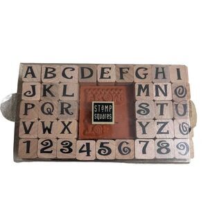 All Night Media Jive Alphabet Wood Mount Rubber Stamps Upper Case Letter Number